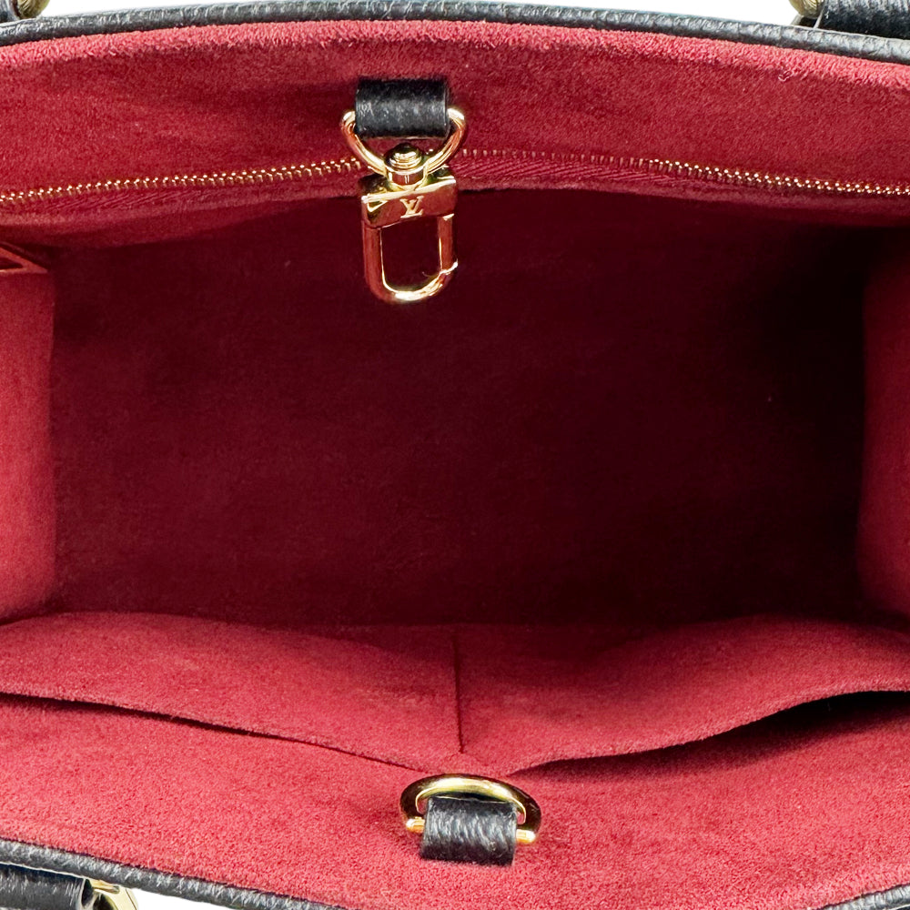 LOUIS VUITTON On The Go PM Empreinte Black Leather Monogram Shoulder Bag LHQ1595