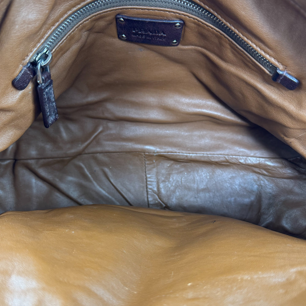 PRADA Brown Leather Crossbody Messenger Bag LHQ1596