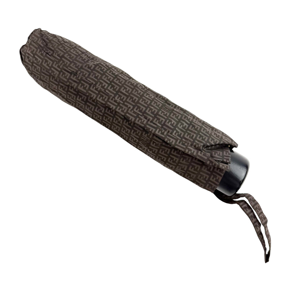 FENDI Zucca Brown Folding Umbrella LHQ1603