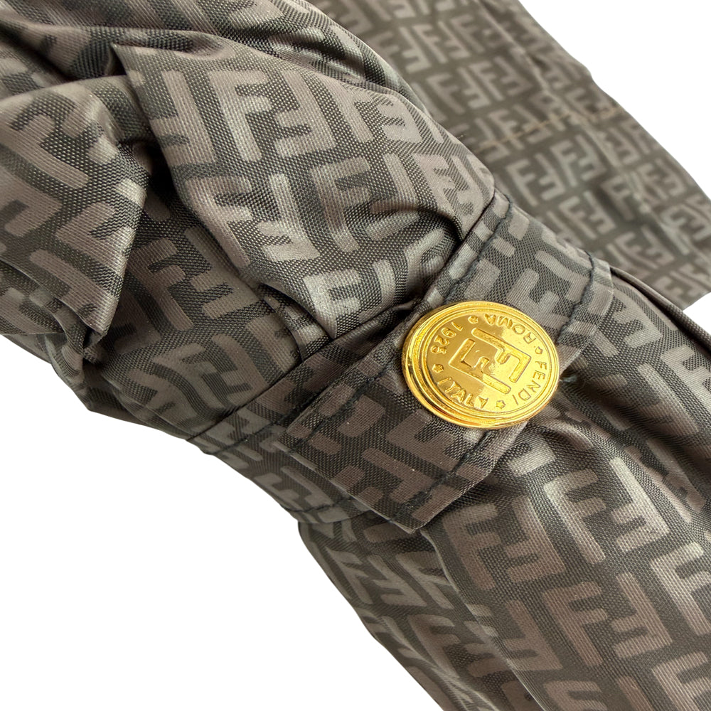 FENDI Zucca Brown Folding Umbrella LHQ1603