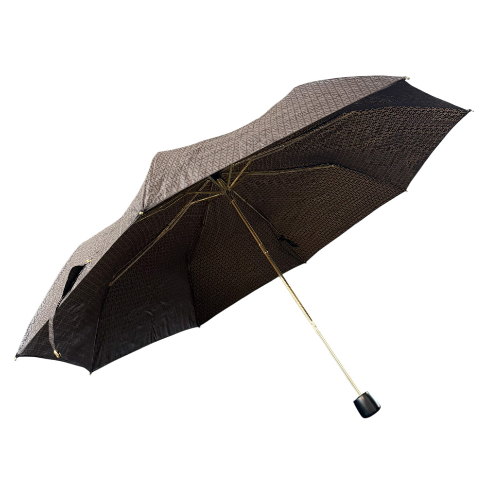 FENDI Zucca Brown Folding Umbrella LHQ1603