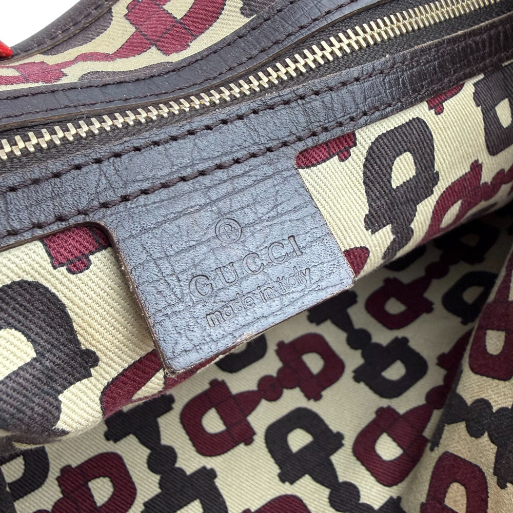 GUCCI GG Supreme Sherry Line Tote Shoulder Bag LHQ1612