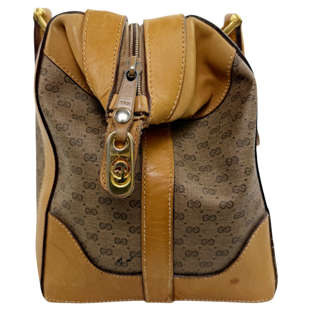 GUCCI Micro GG Supreme Sherry Line Boston Bag LHQ1621