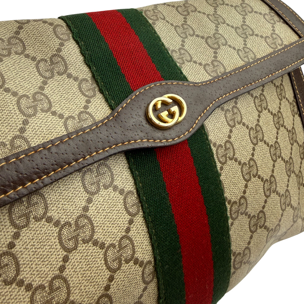 GUCCI GG Supreme Sherry Line Clutch Bag LHQ1633