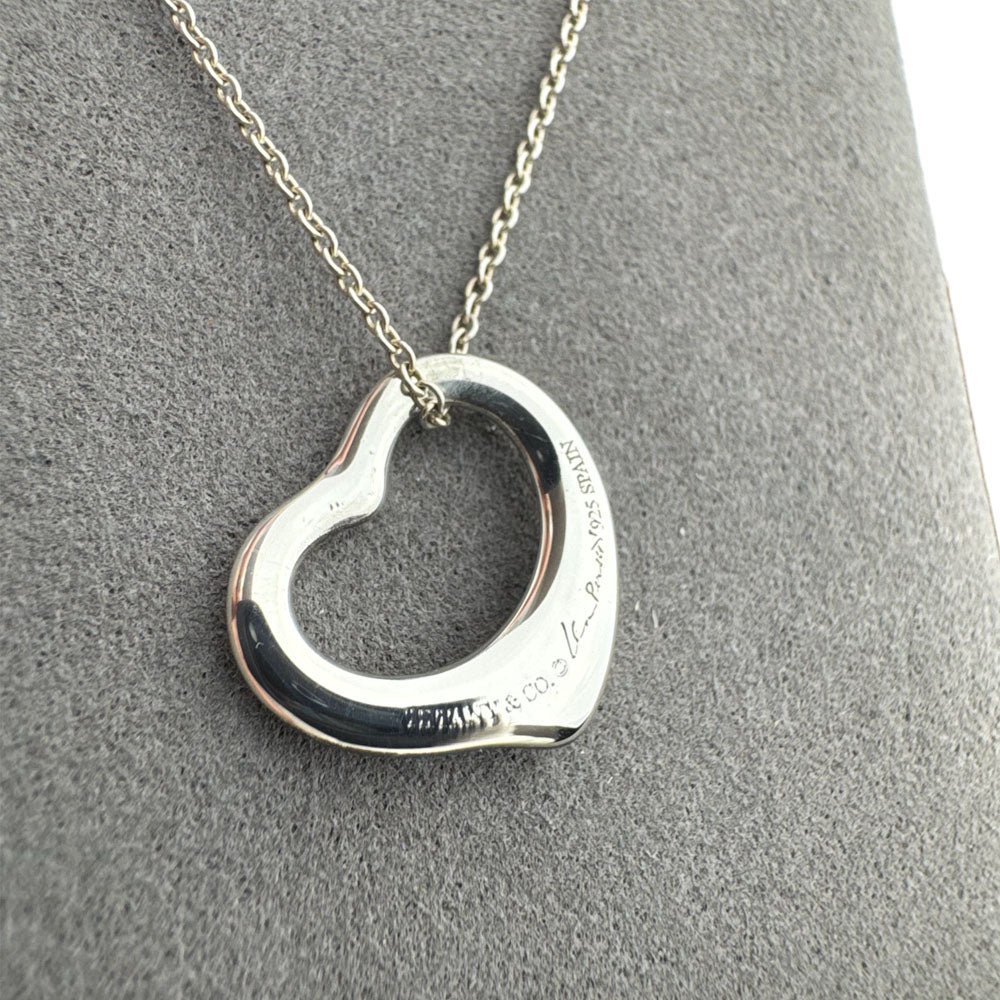 TIFFANY & CO Small Open Heart Silver Necklace LHQ1640
