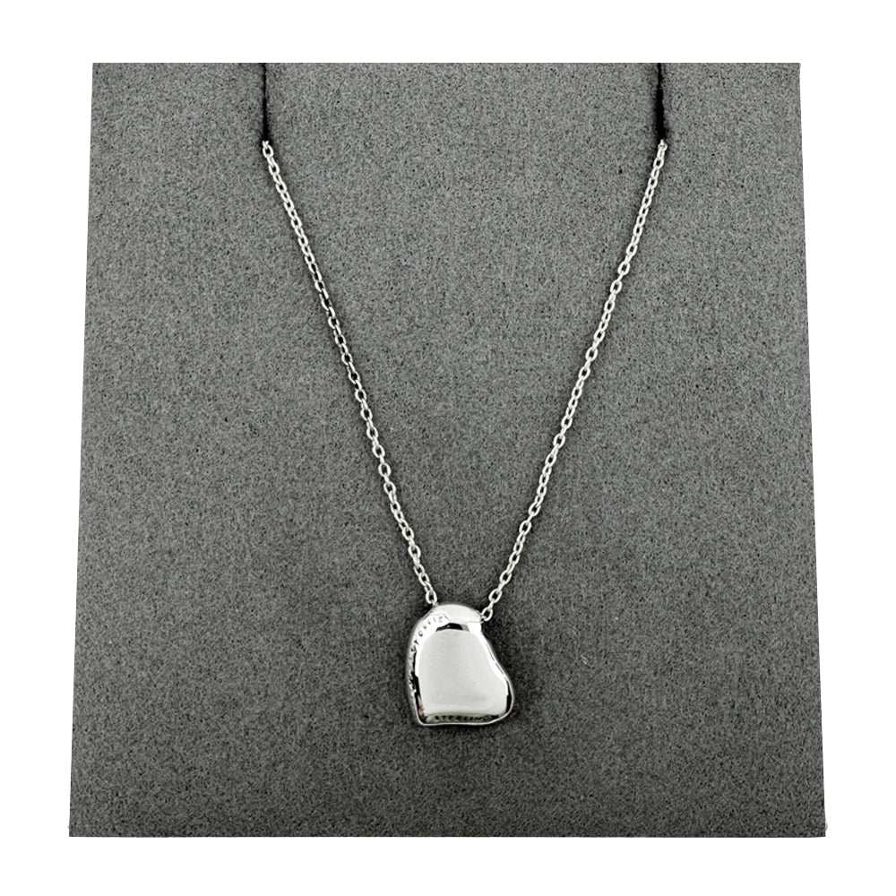 TIFFANY & CO Heart Stencil Silver Necklace LHQ1642