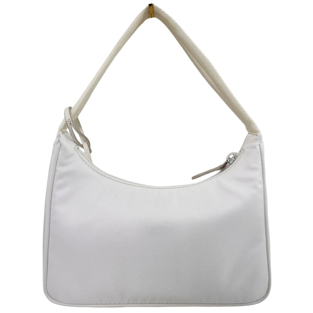 PRADA Re-Edition 2000 White Nylon Shoulder Handbag LHQ1649