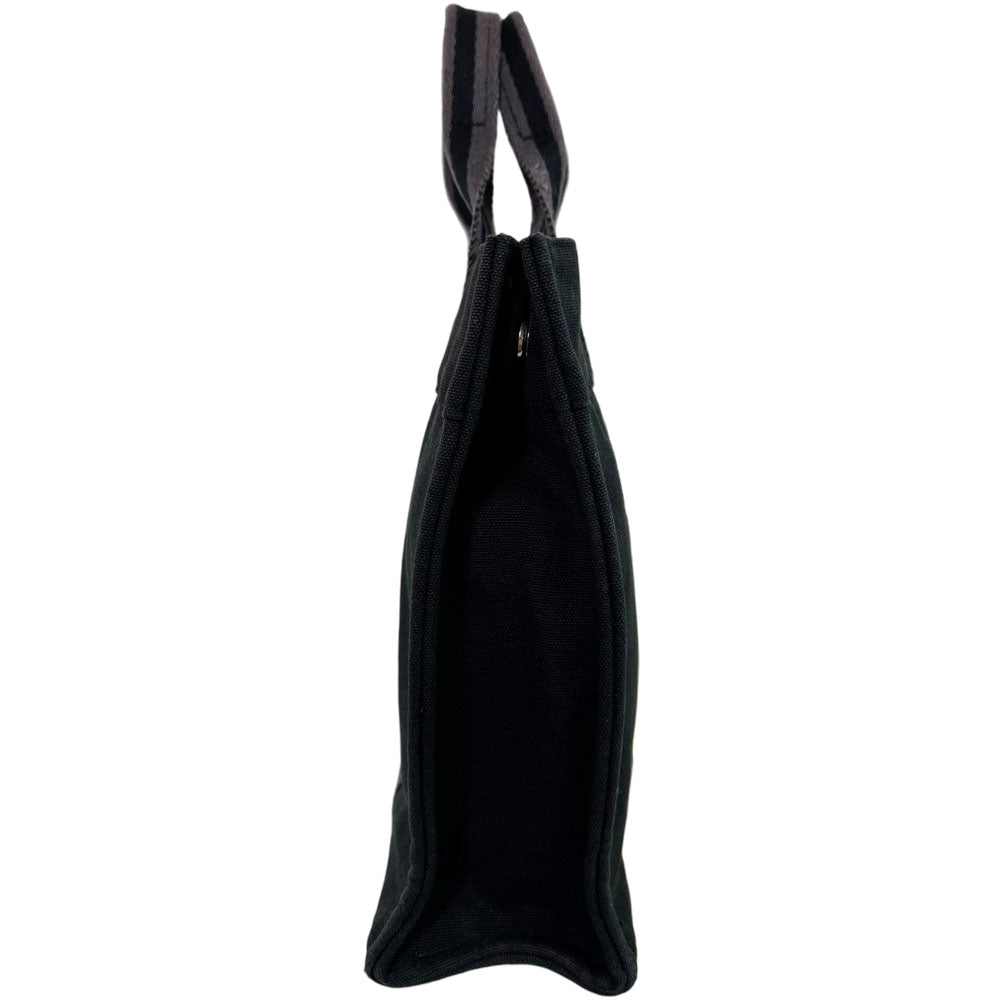 HERMES Fourre Tout Black Canvas Tote Bag LHQ1651