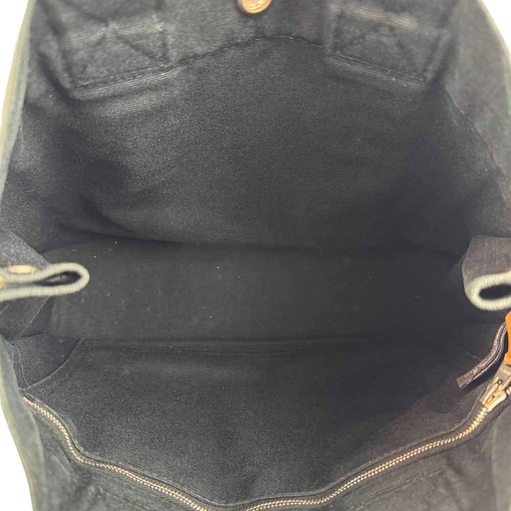 HERMES Fourre Tout Black Canvas Tote Bag LHQ1651