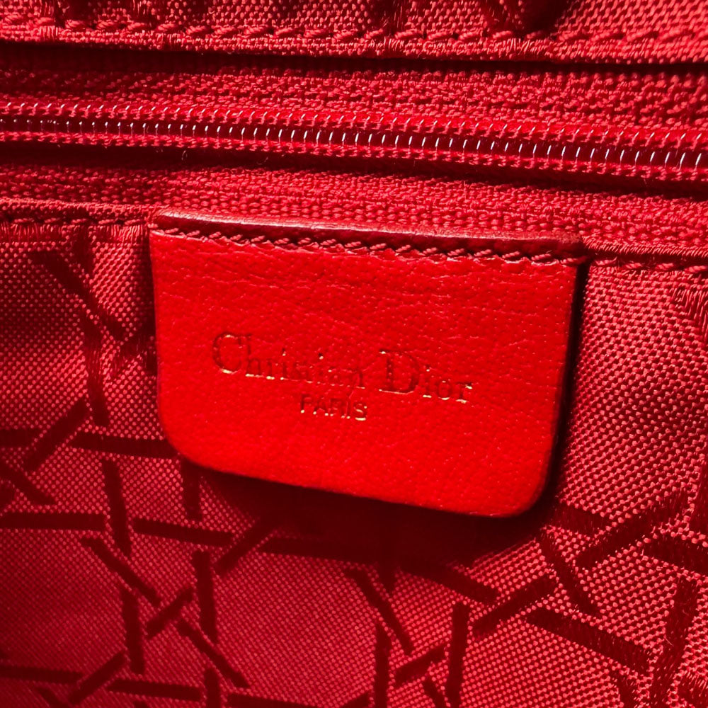 CHRISTIAN DIOR Navy Canvas Cannage Handbag LHQ1654