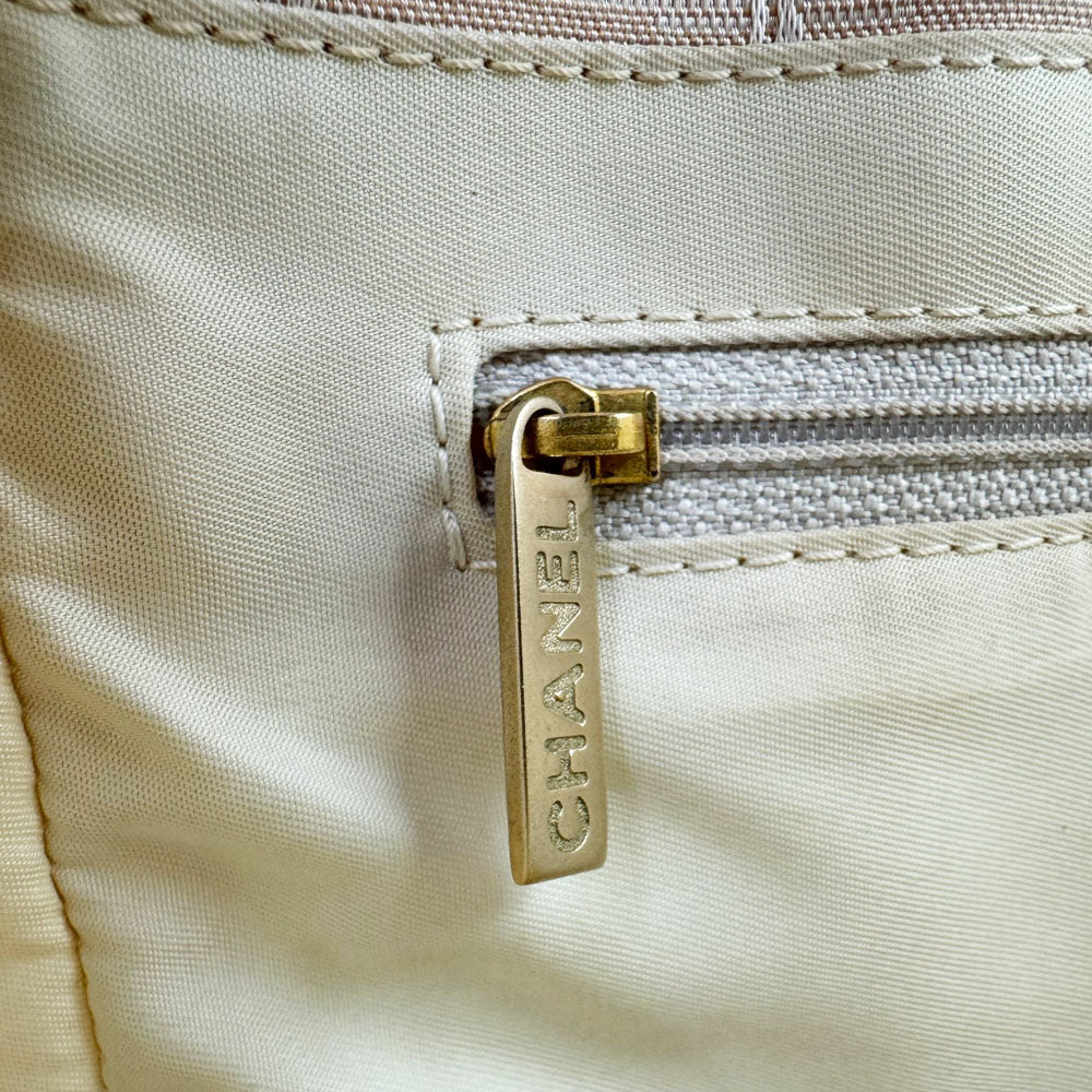 CHANEL Nude Pink New Travel Line Tote Shoulder Bag LHQ1655