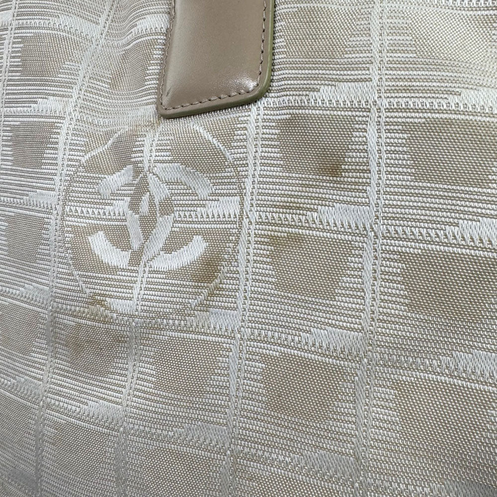 CHANEL Cream New Travel Line Tote Shoulder Bag LHQ1656