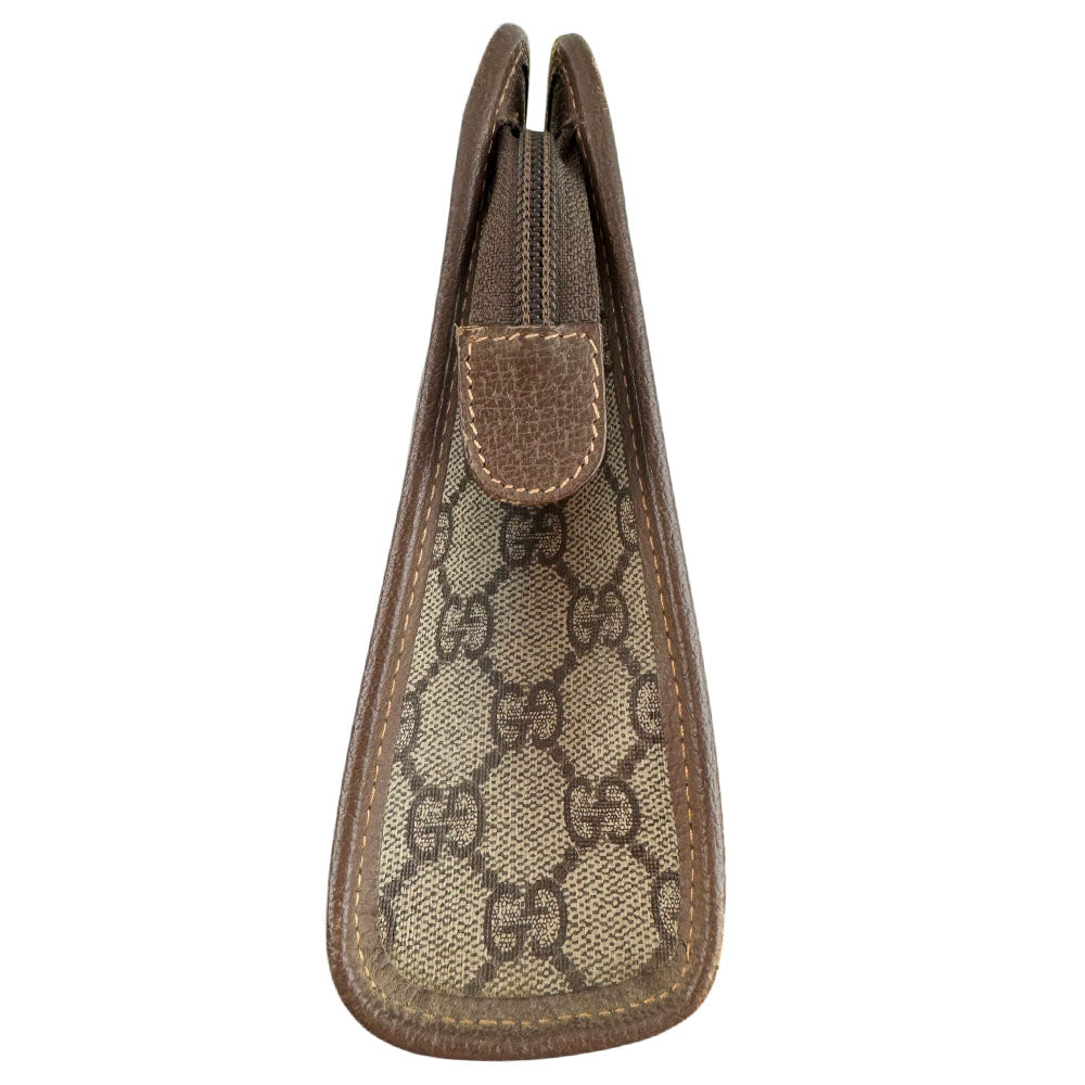 GUCCI GG Supreme Brown Clutch Bag LHQ1657