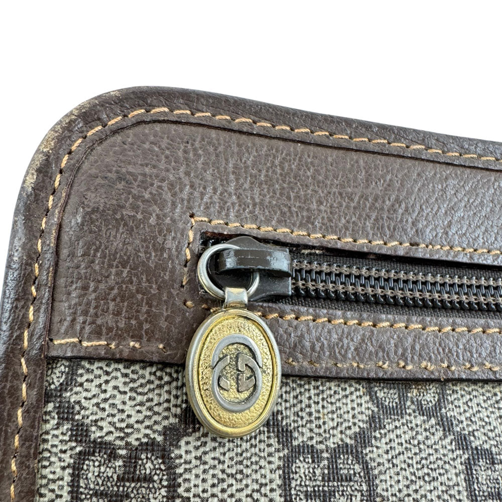 GUCCI GG Supreme Brown Clutch Bag LHQ1657