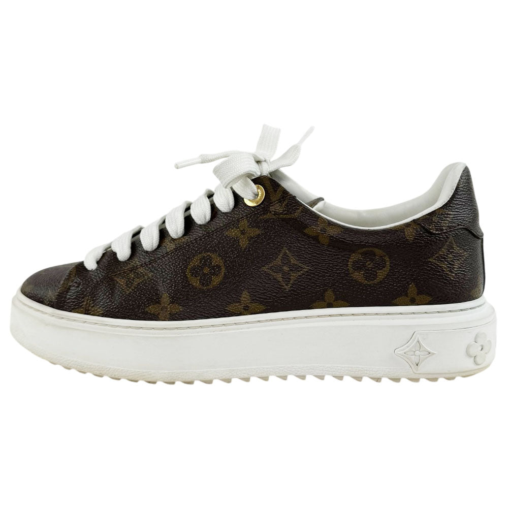 LOUIS VUITTON Monogram Time Out Trainers Size 5 UK LHQ1659