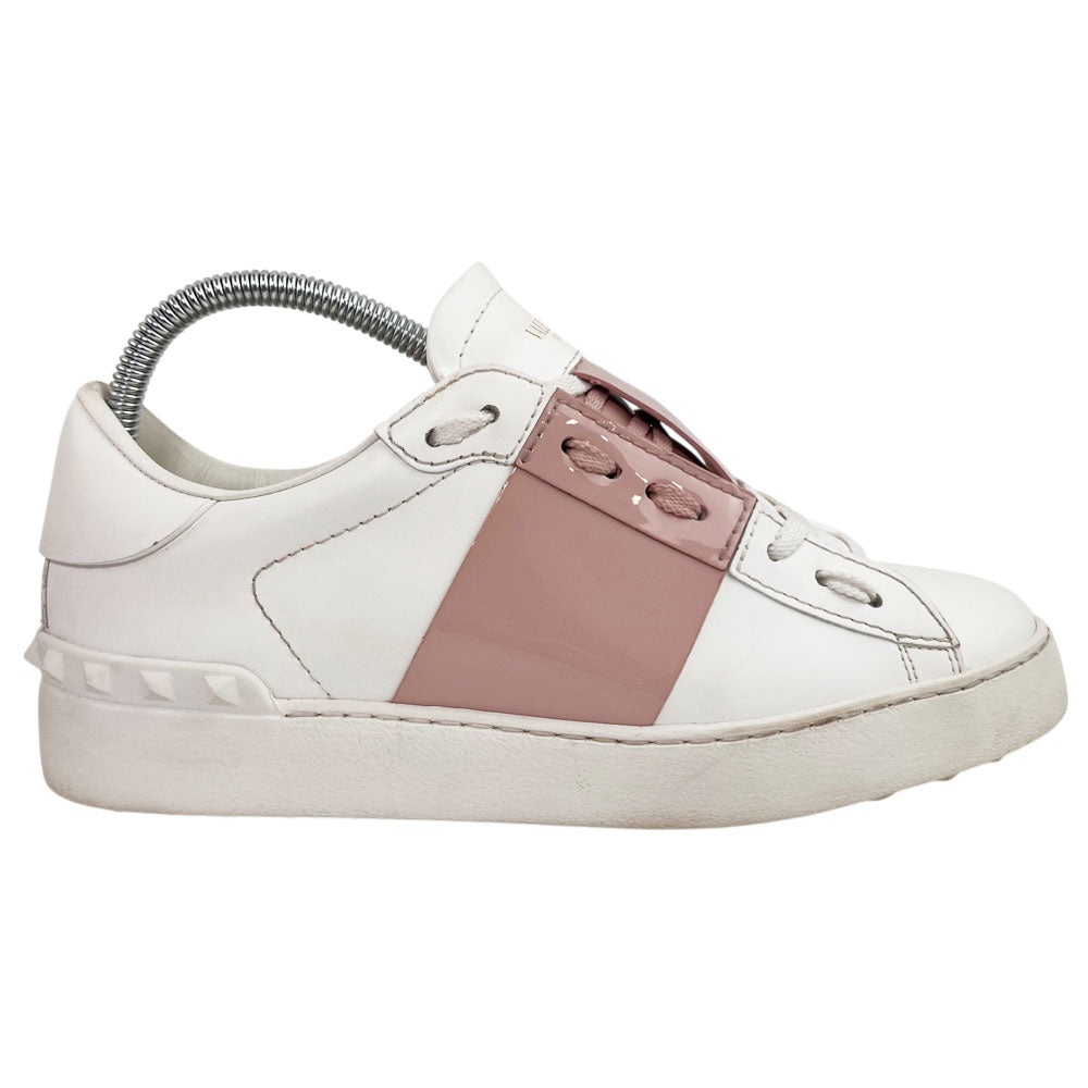 VALENTINO White Leather Open Sneakers Size 5.5 UK LHQ1661