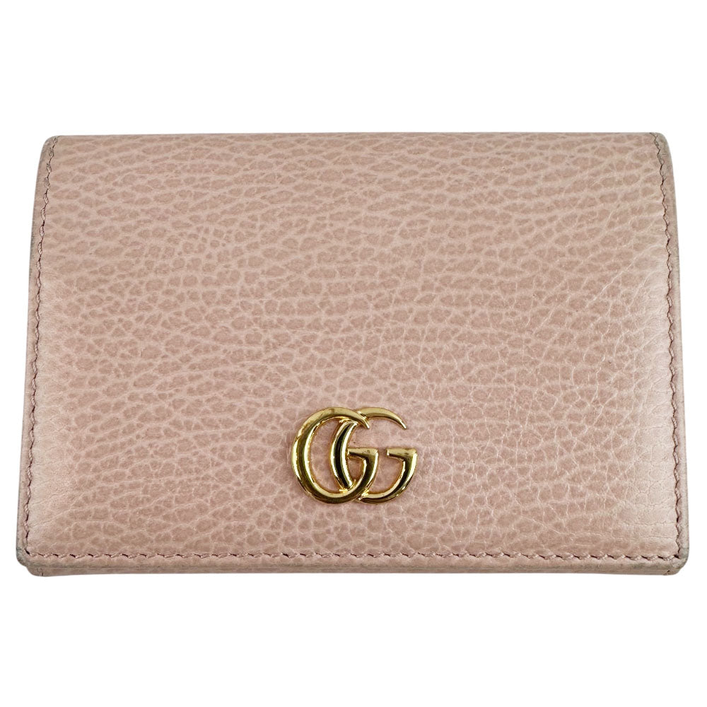 GUCCI Marmont Pink Leather Card Case LHQ1662