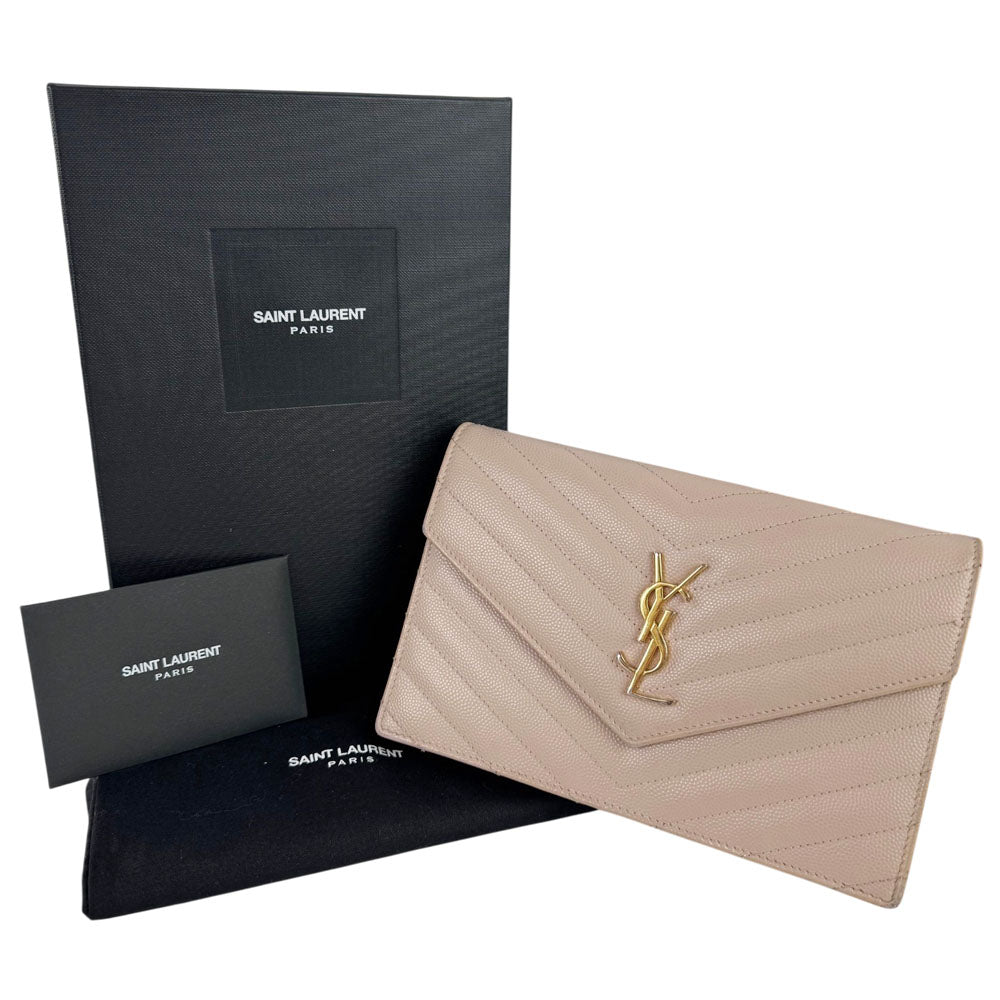 YVES SAINT LAURENT YSL Nude Pink Classic Cassandre WOC Shoulder Bag LHQ1664