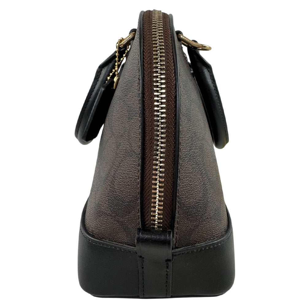 COACH Brown Signature Mini Sierra Crossbody Hand Bag LHQ1665
