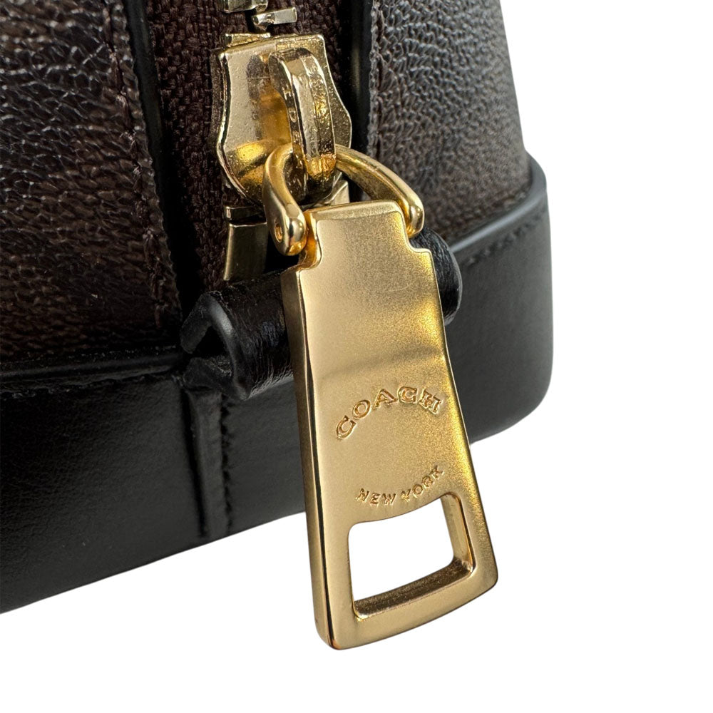COACH Brown Signature Mini Sierra Crossbody Hand Bag LHQ1665