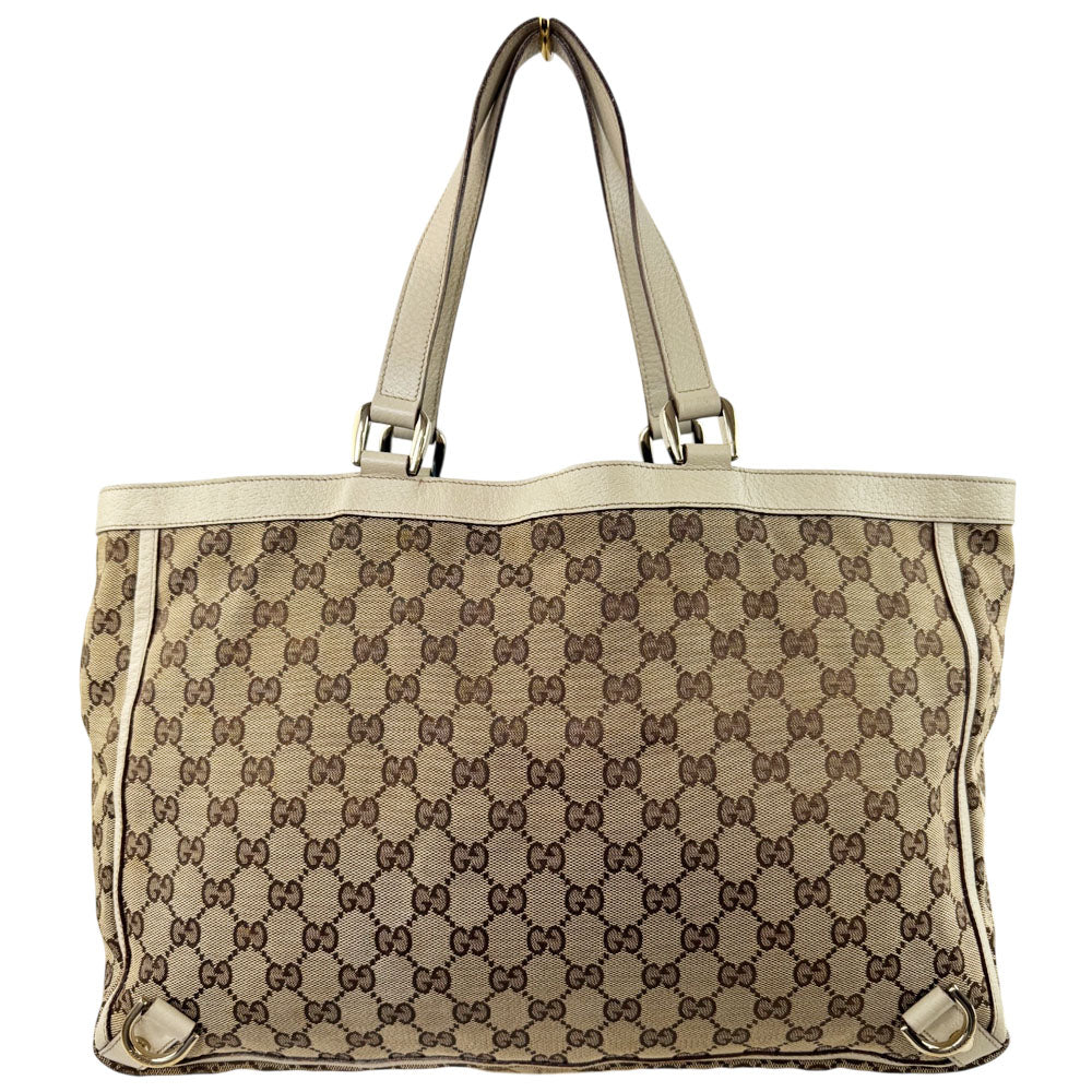GUCCI GG Canvas Abbey Shoulder Tote Bag LHQ1666