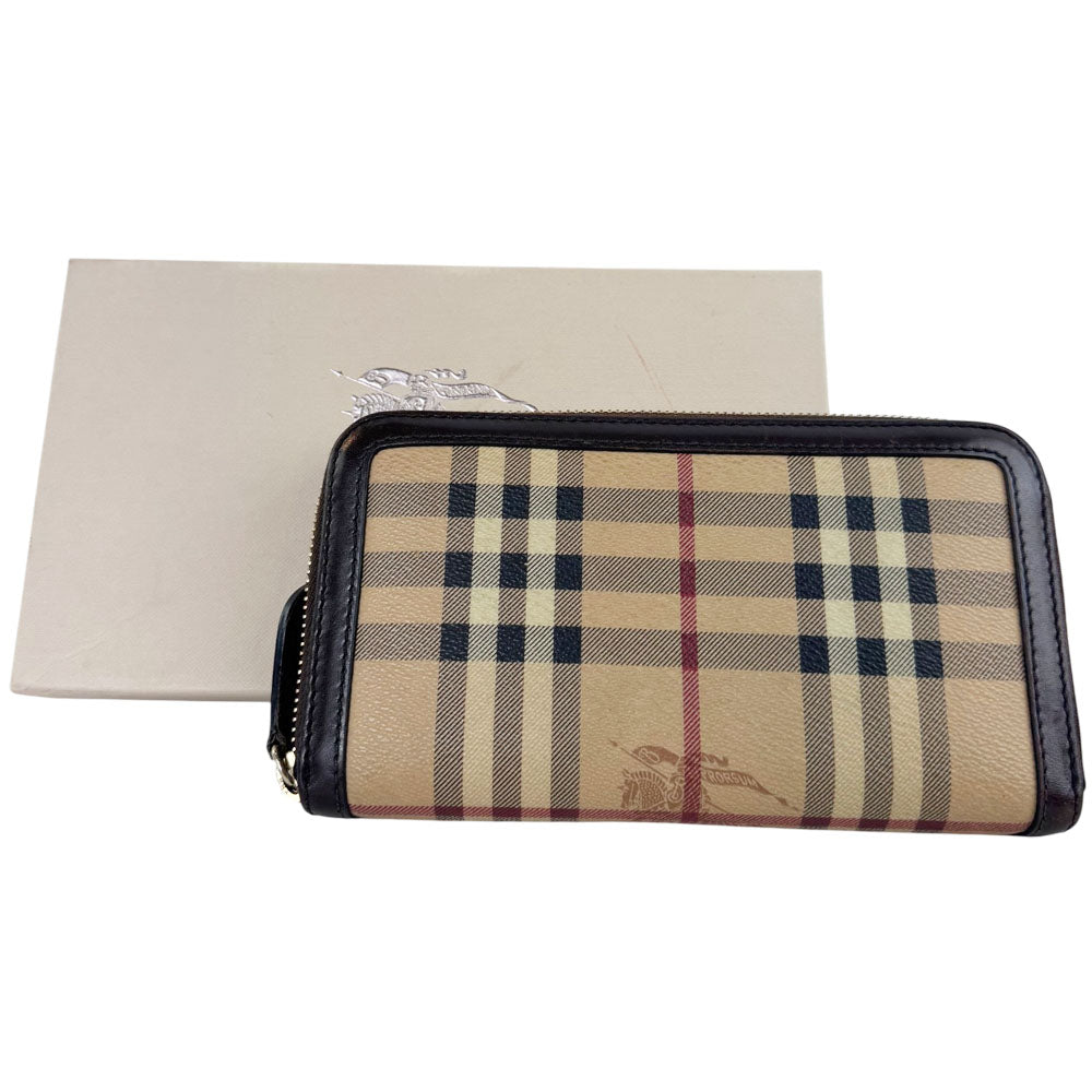 BURBERRY Haymarket Nova Check Zip-around Purse Wallet LHQ1671