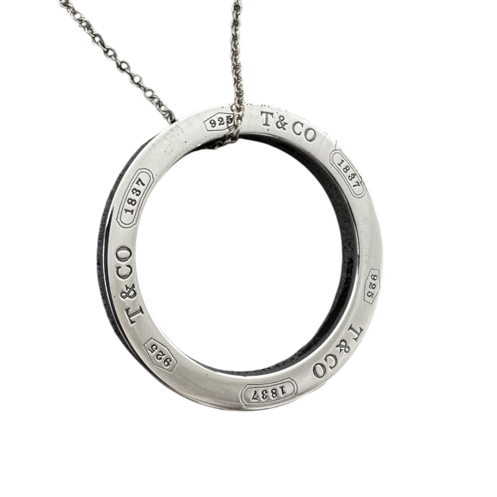 TIFFANY & CO Large 1837 Ring Pendant Necklace LHQ1672