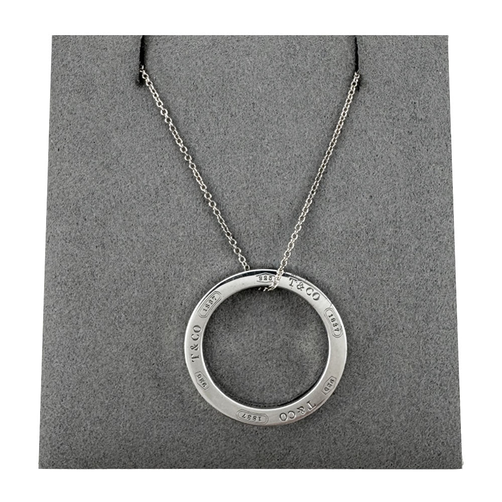 TIFFANY & CO Large 1837 Ring Pendant Necklace LHQ1672