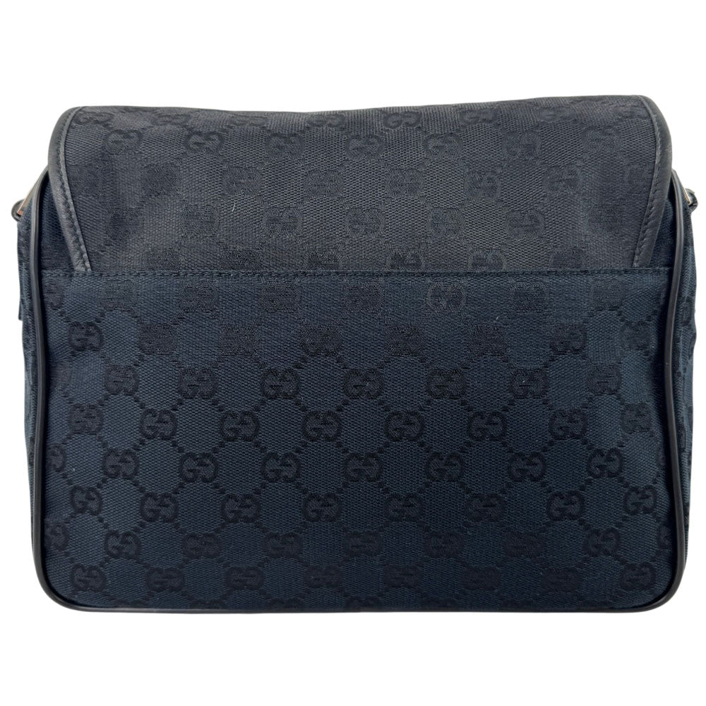 GUCCI GG Black Canvas Eclipse Crossbody Bag LHQ1673