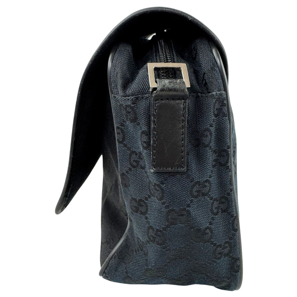 GUCCI GG Black Canvas Eclipse Crossbody Bag LHQ1673