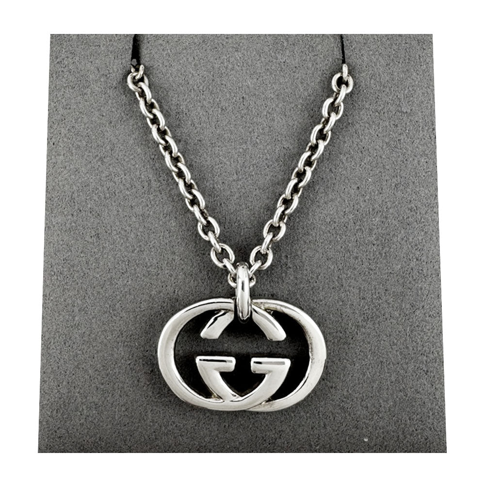 GUCCI Interlocking GG Silver Necklace LHQ1677
