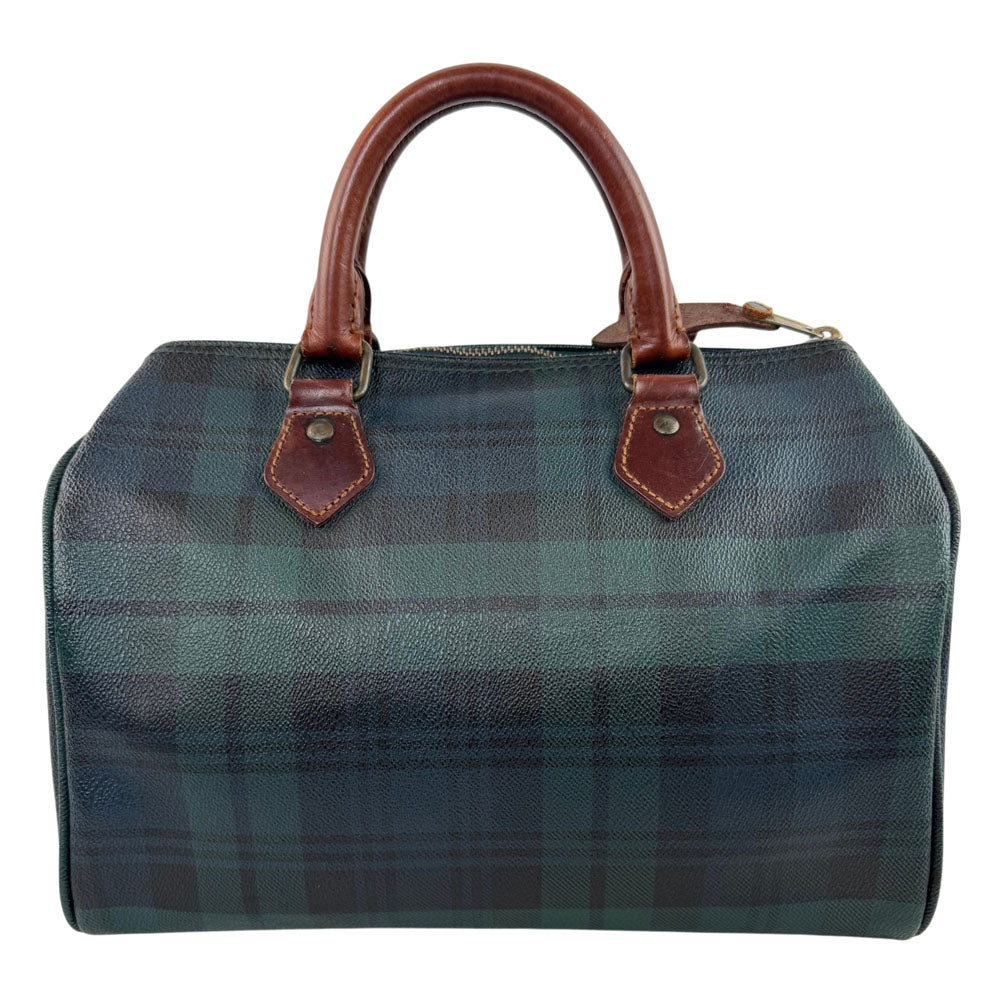 POLO RALPH LAUREN Green/Blue Tartan Check Boston Bag LHQ1684