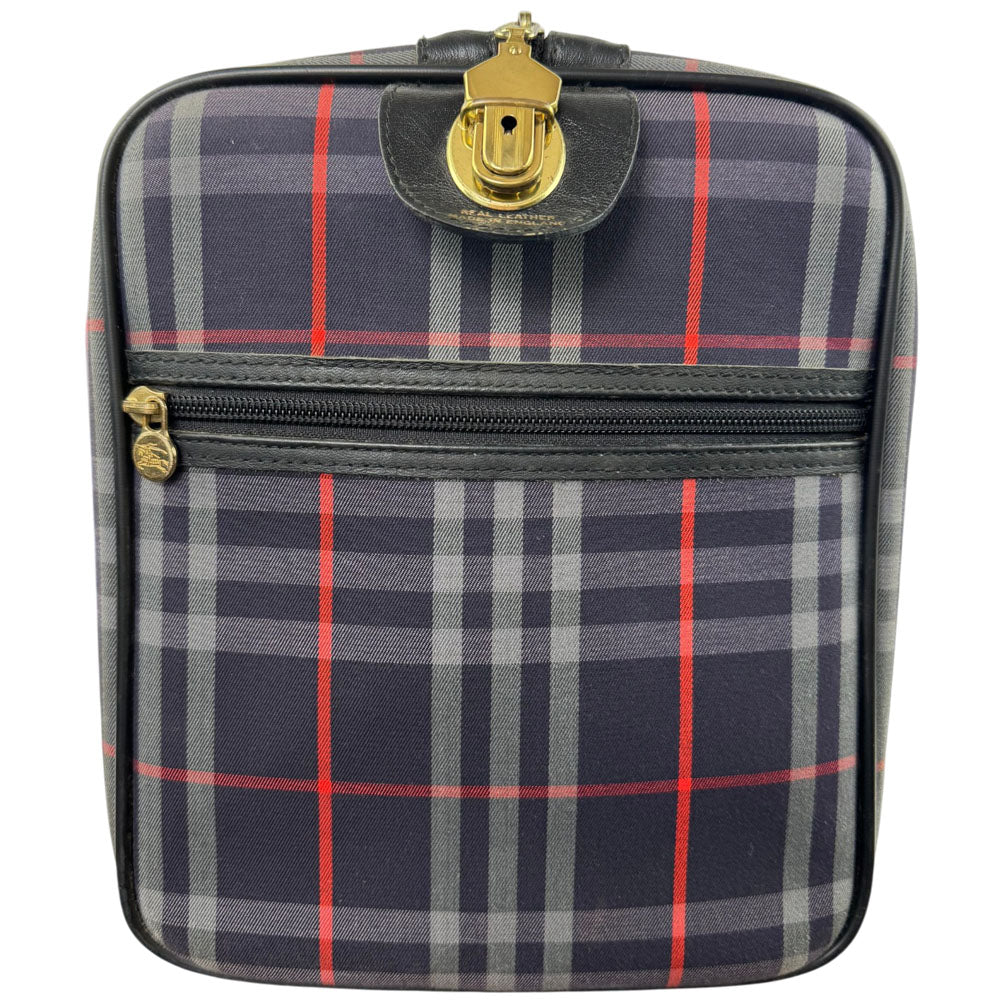 BURBERRY Blue Nova Check Boston Weekend Bag LHQ1687