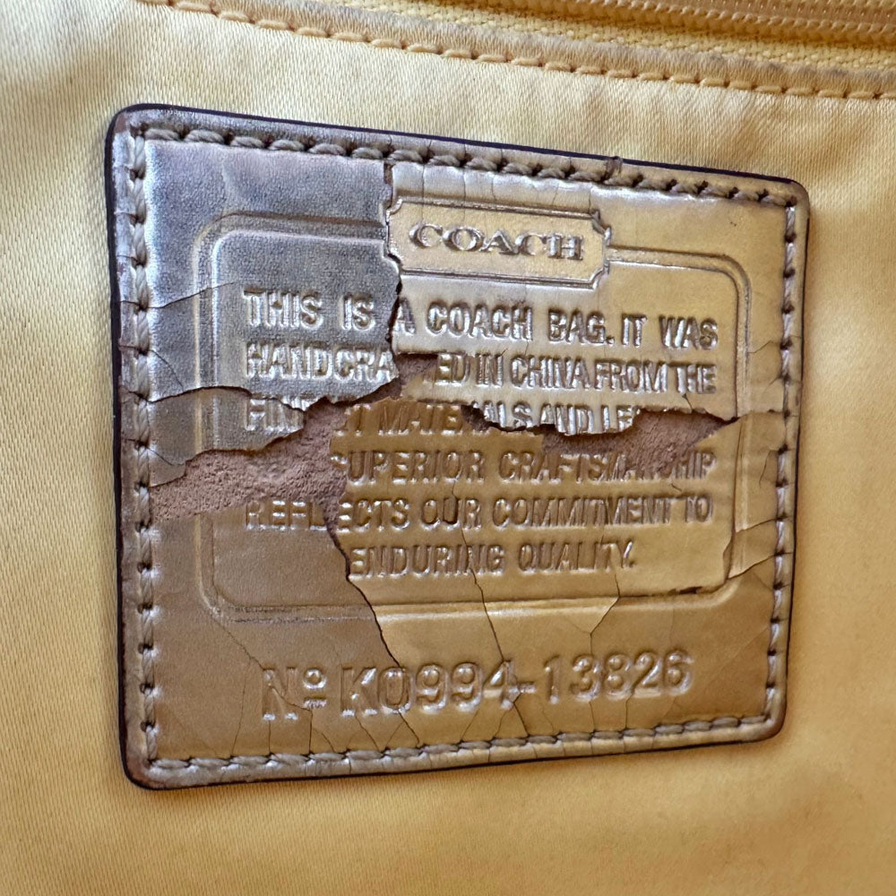 COACH Poppy Optical Pink Canvas Tote Shoulder Bag LHQ1691