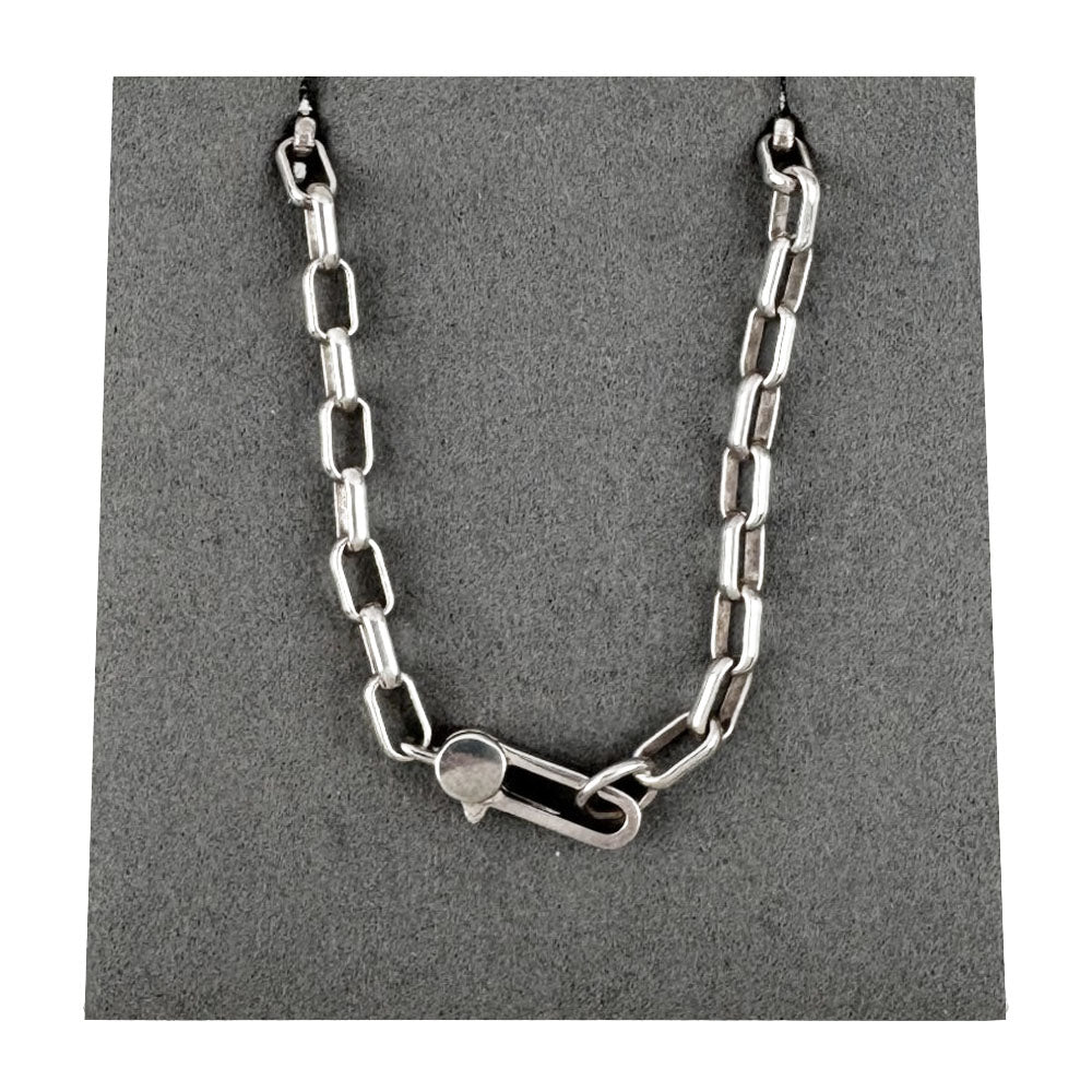 GUCCI Interlocking GG Silver Necklace LHQ1696