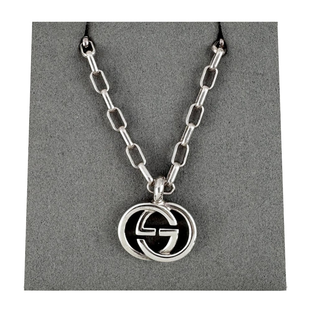 GUCCI Interlocking GG Silver Necklace LHQ1696
