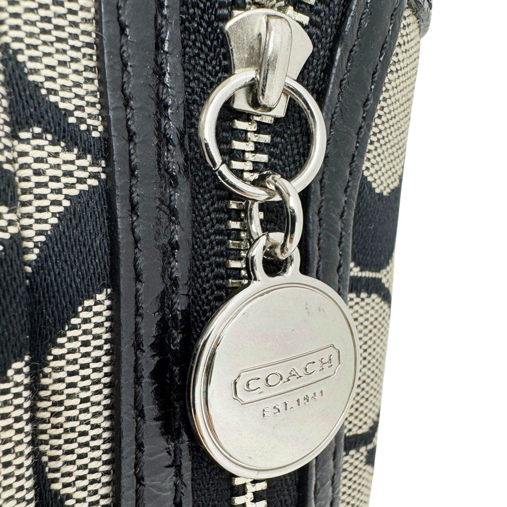 COACH Gallery Signature Canvas Tote Handbag Cream/Black LHQ1699