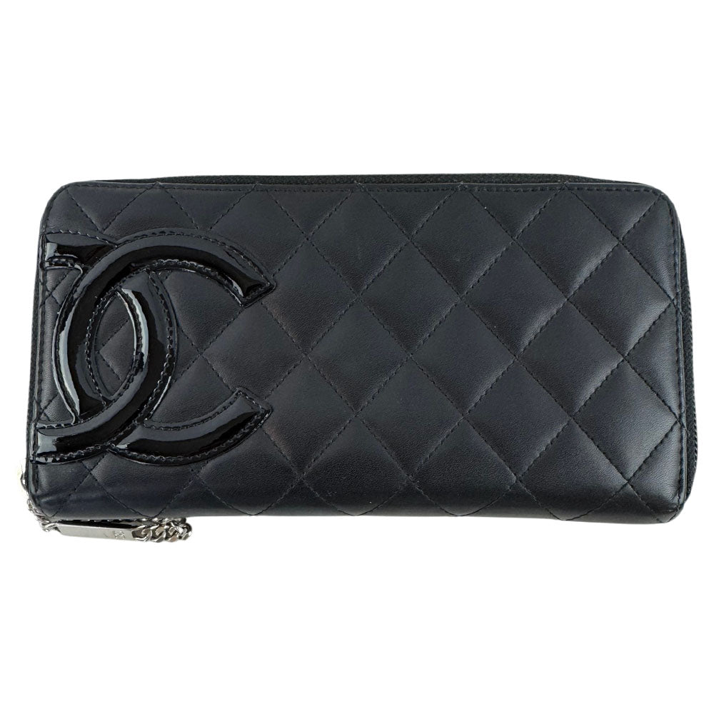 CHANEL Ligne Cambon Zip Around Long Wallet Purse LHQ1700