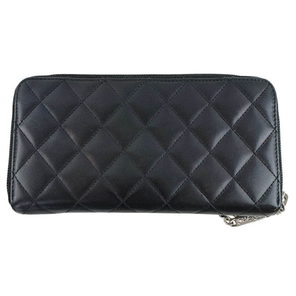 CHANEL Ligne Cambon Zip Around Long Wallet Purse LHQ1700