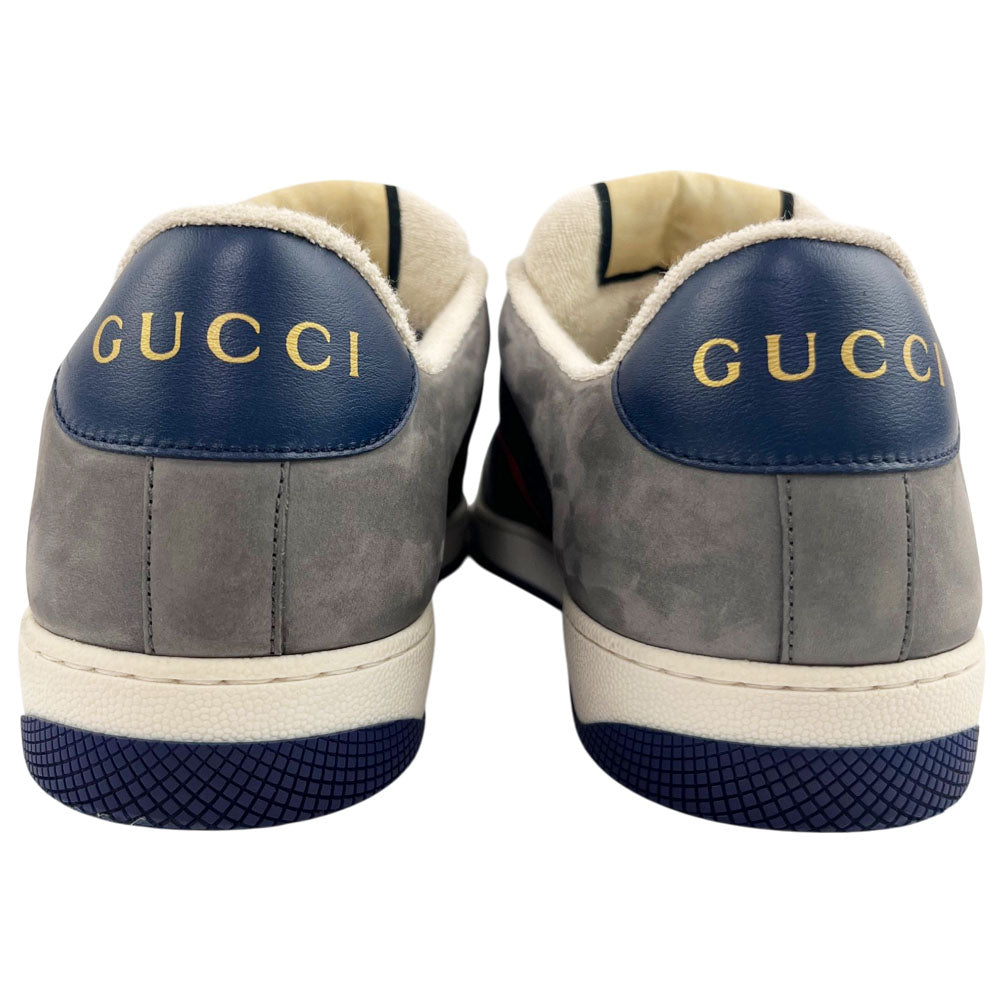 GUCCI GG Grey Suede Screener Trainers Size 9 UK LHQ1708