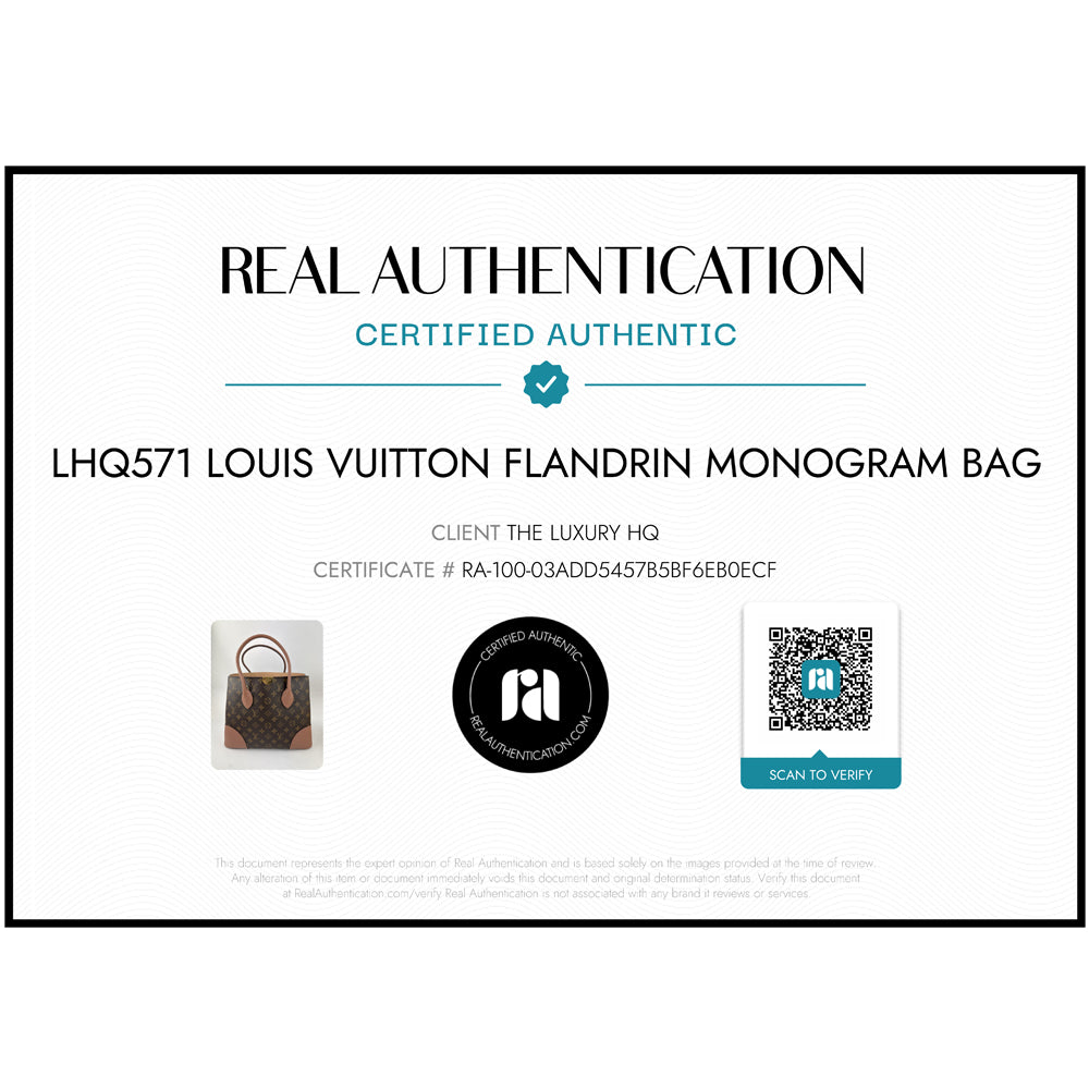 LOUIS VUITTON Flandrin Brown Monogram Handbag Shoulder Bag LHQ571
