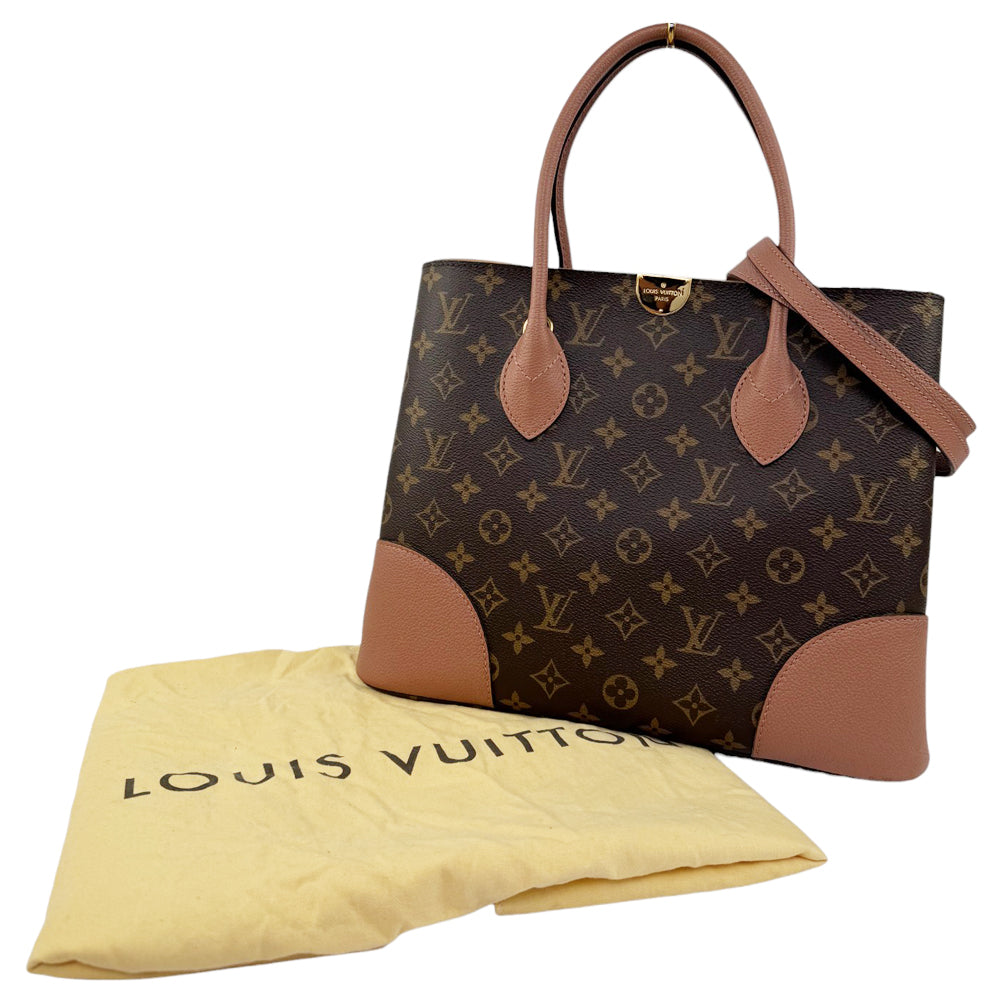 LOUIS VUITTON Flandrin Brown Monogram Handbag Shoulder Bag LHQ571