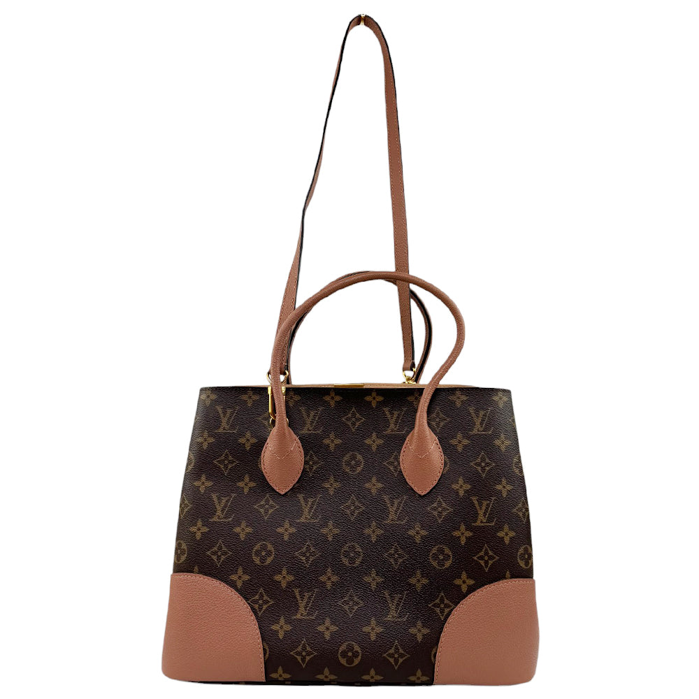 LOUIS VUITTON Flandrin Brown Monogram Handbag Shoulder Bag LHQ571