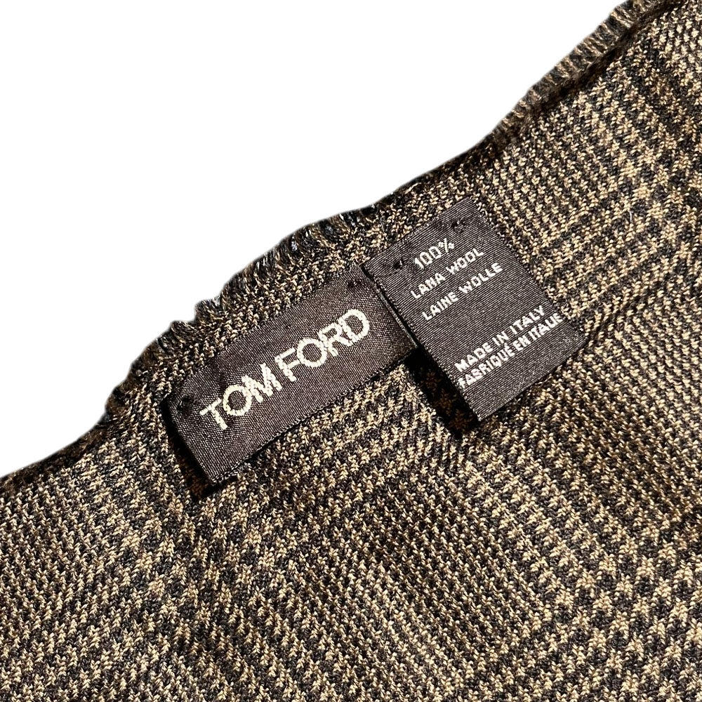 TOM FORD Brown Wool Scarf LHQ1712