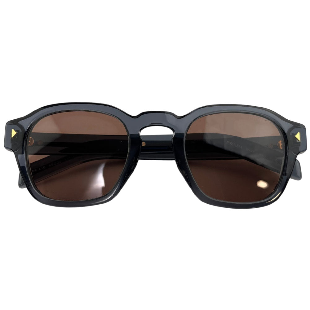 PRADA Navy Round Frame Brown Lens Sunglasses LHQ1714