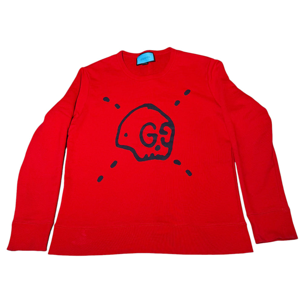 GUCCI Red Skull Jumper Size Large LHQ572