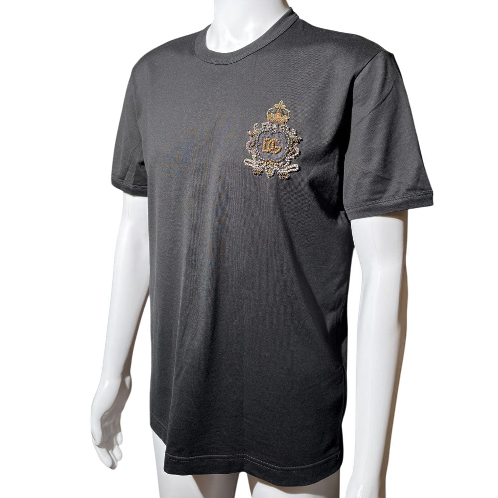 DOLCE&GABBANA Black D&G Crown T-Shirt Size L LHQ1721