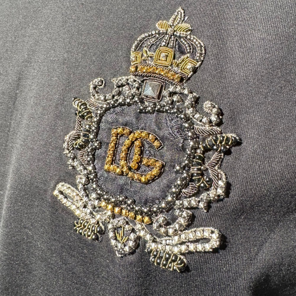 DOLCE&GABBANA Black D&G Crown T-Shirt Size L LHQ1721
