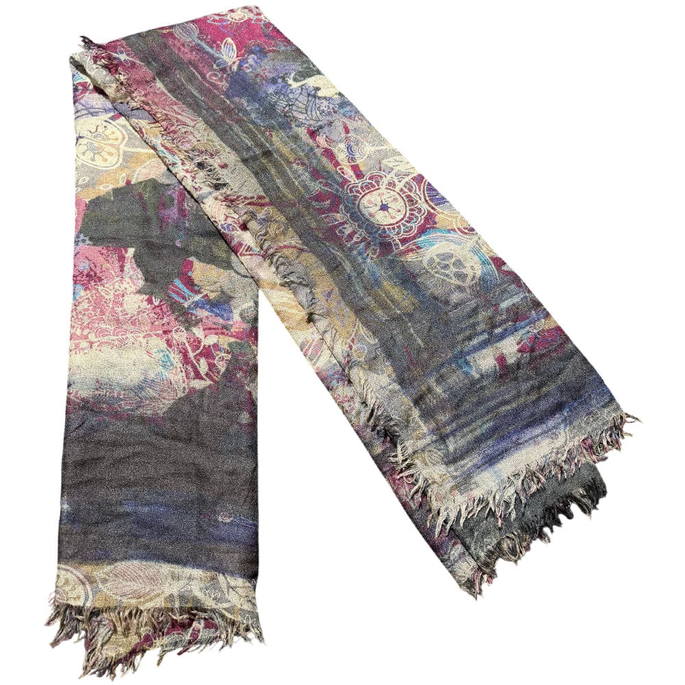 19 ANDREA'S 47 Multicoloured Cashmere/Silk Shawl Scarf LHQ1722