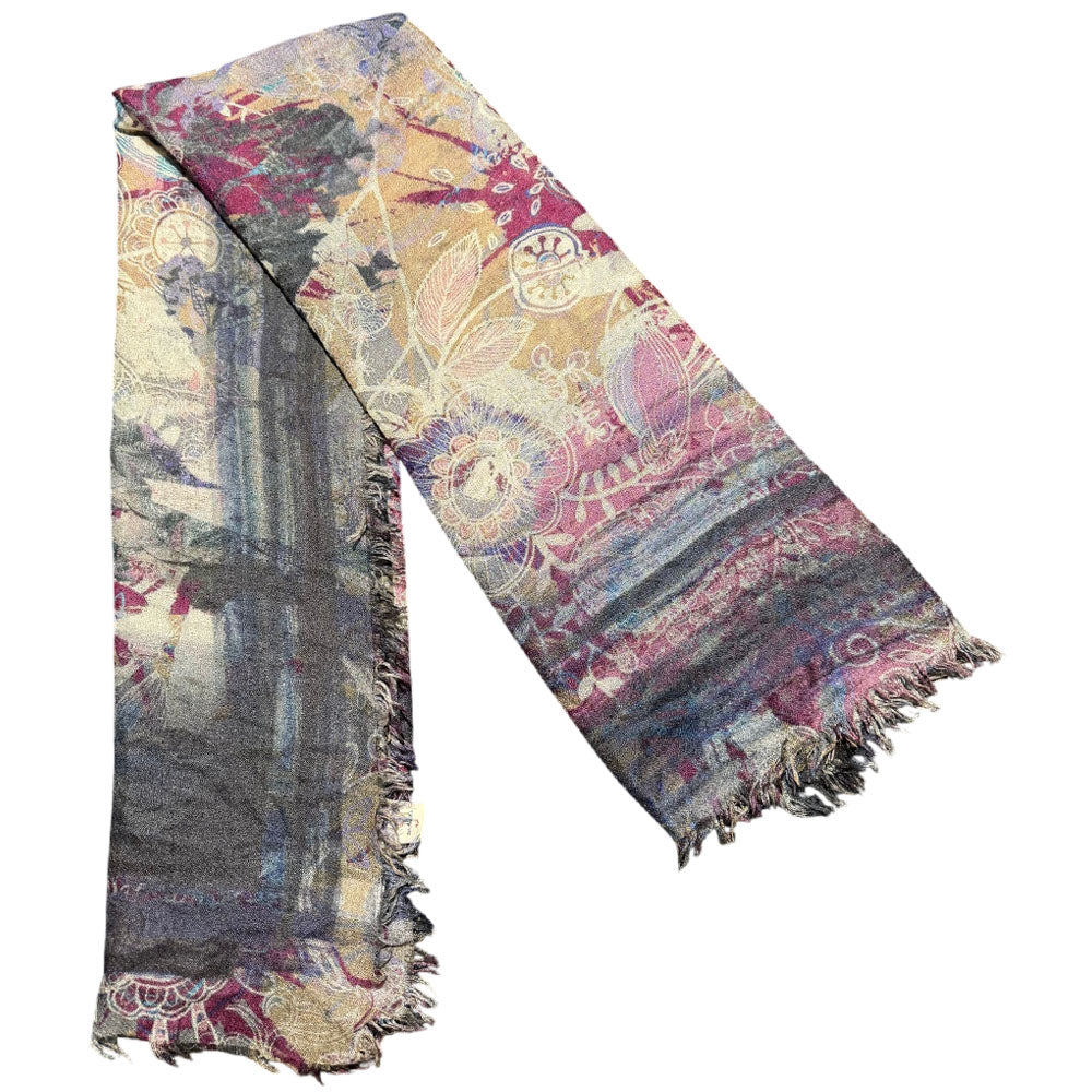 19 ANDREA'S 47 Multicoloured Cashmere/Silk Shawl Scarf LHQ1722